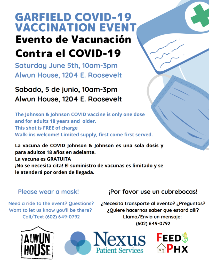 Garfield COVID-19 Vaccination Event Flyer